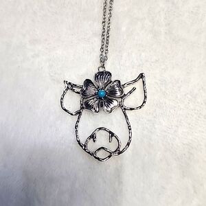 Turquoise Pig Head 🐖 necklace
